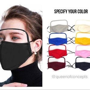 2 For $15/Face Mask W/ Protective Eye Shield